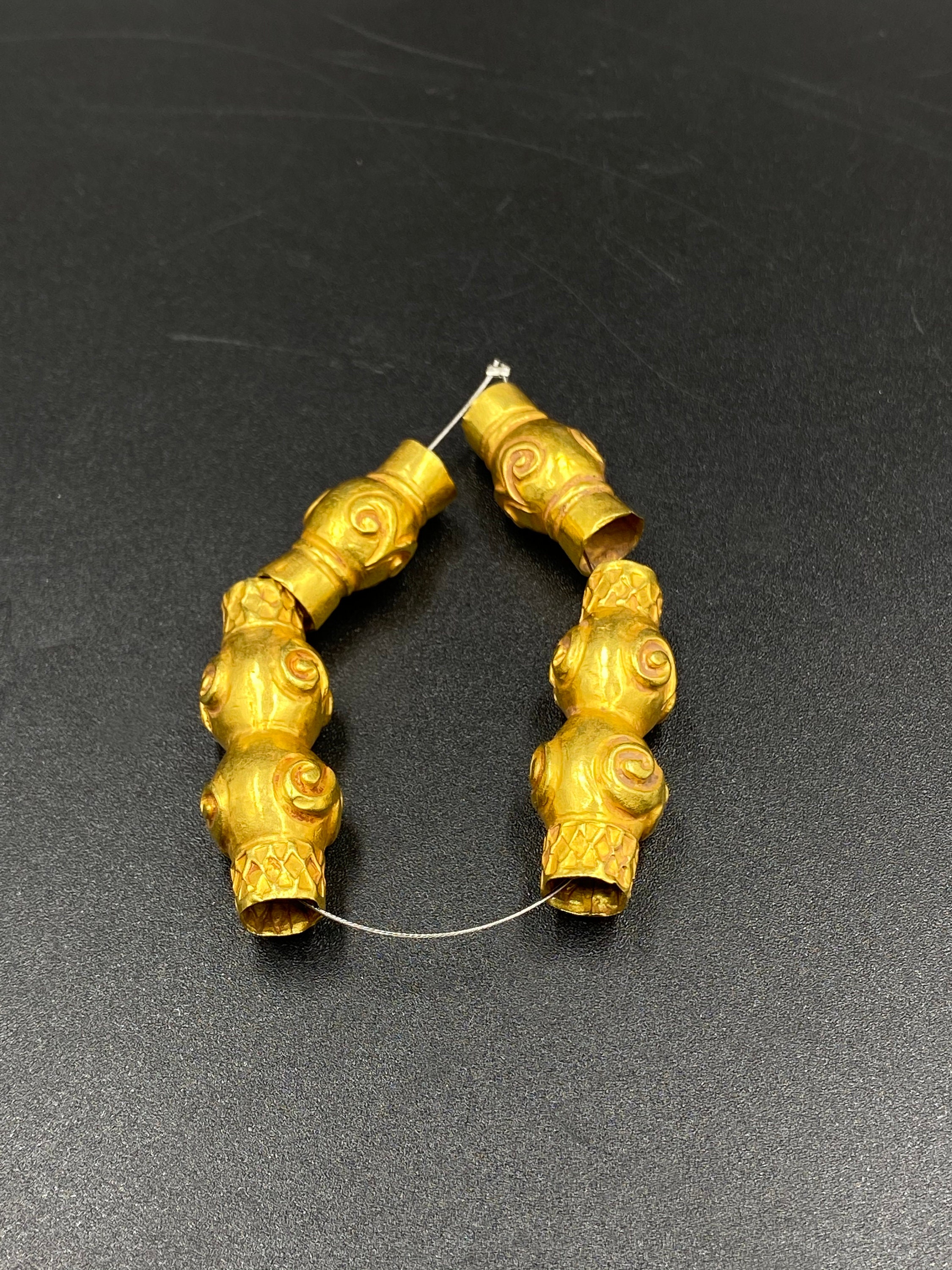 Rare Vintage Antique Old Gold Jewelry Beads From Ancient Etsy