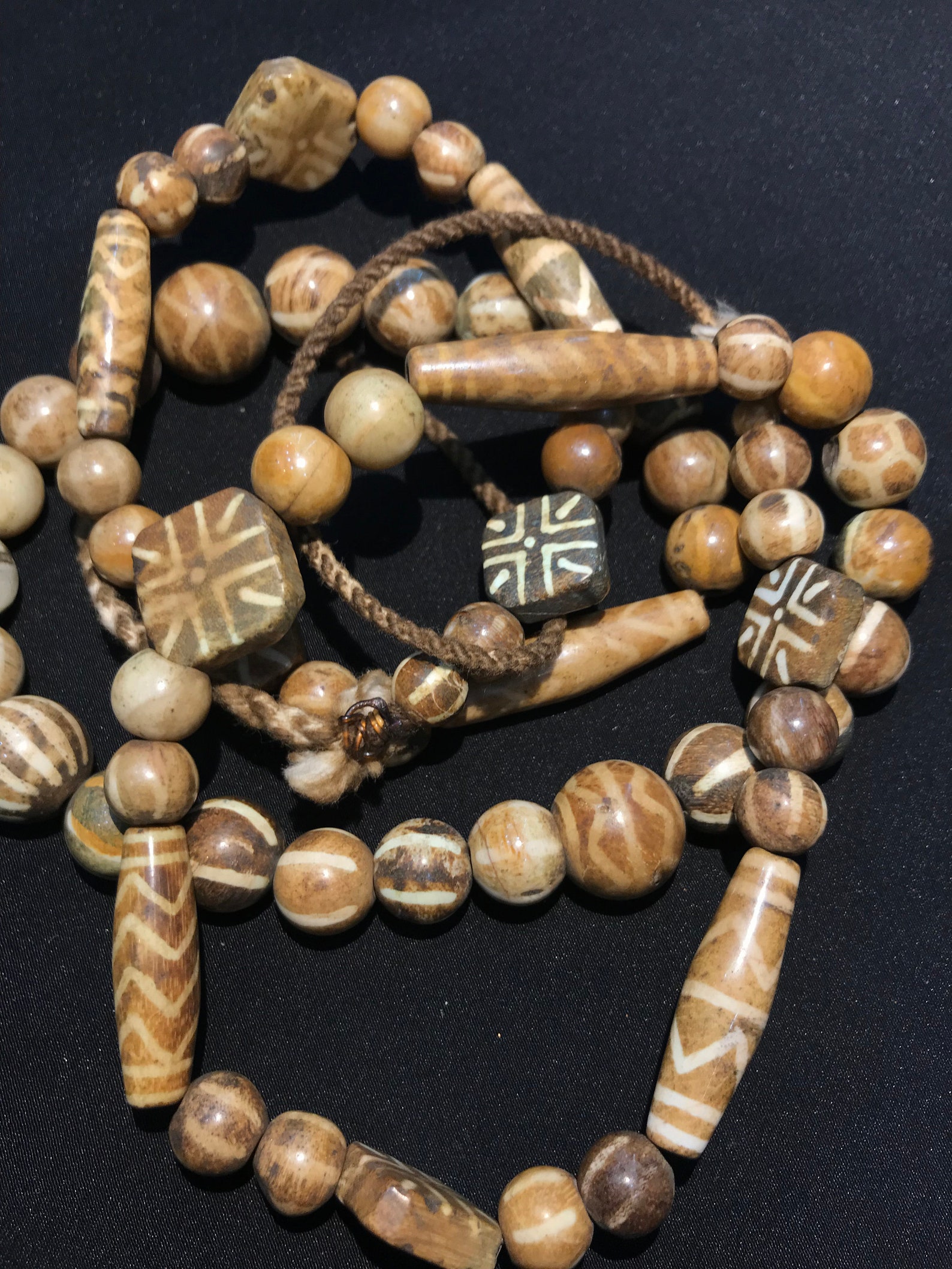 Antique wood beads Etsy