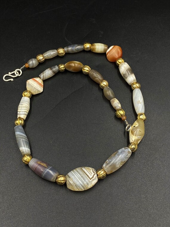 Old Antique Ancient Indo Greek Bactrian Banded Ag… - image 3