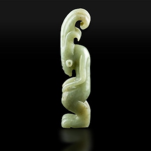 Ancient Chinese Zhou Dynasty Antique Jade Carving of Human Figure