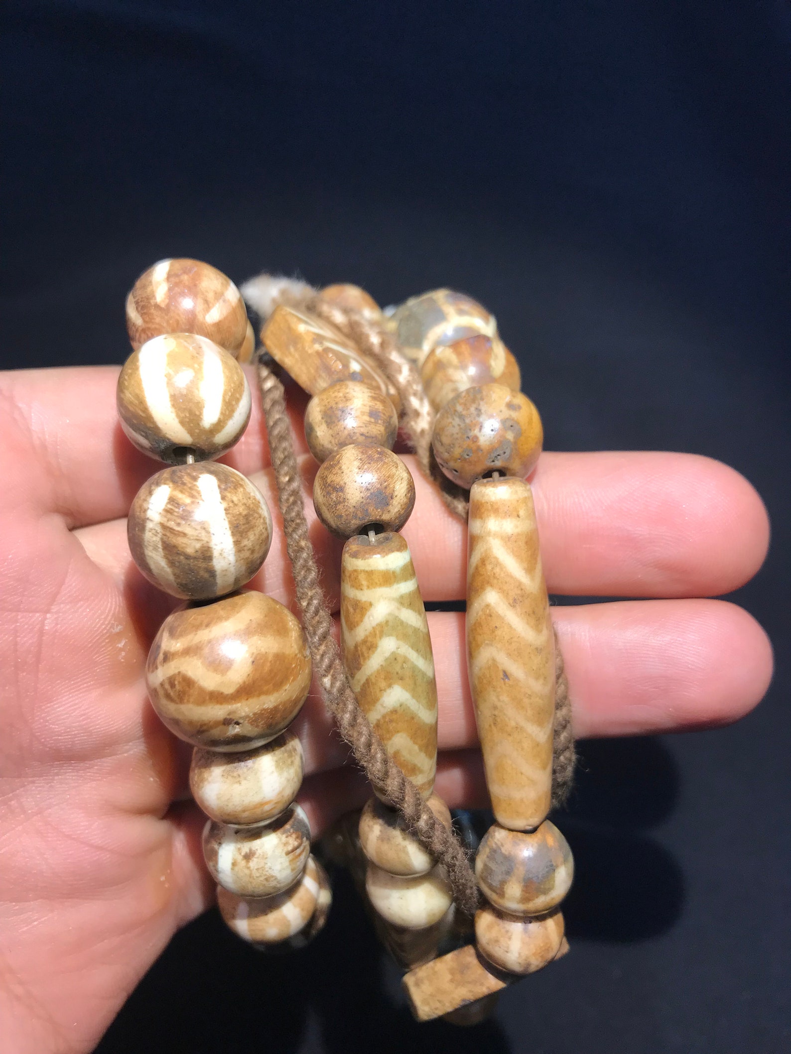 Antique wood beads Etsy
