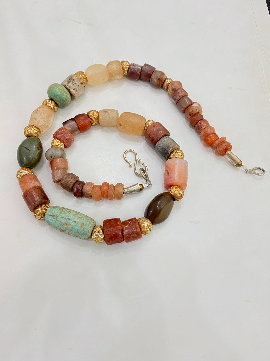 Ancient Carnelian Jewelry Agate Old Beads Necklace Neolithic - Etsy UK