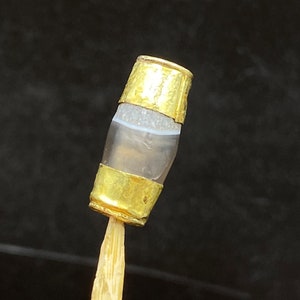 Gold Folded Agate Old Ancient Jewelry Amulet Bead Necklace Pendant Indo Greek&#39;s