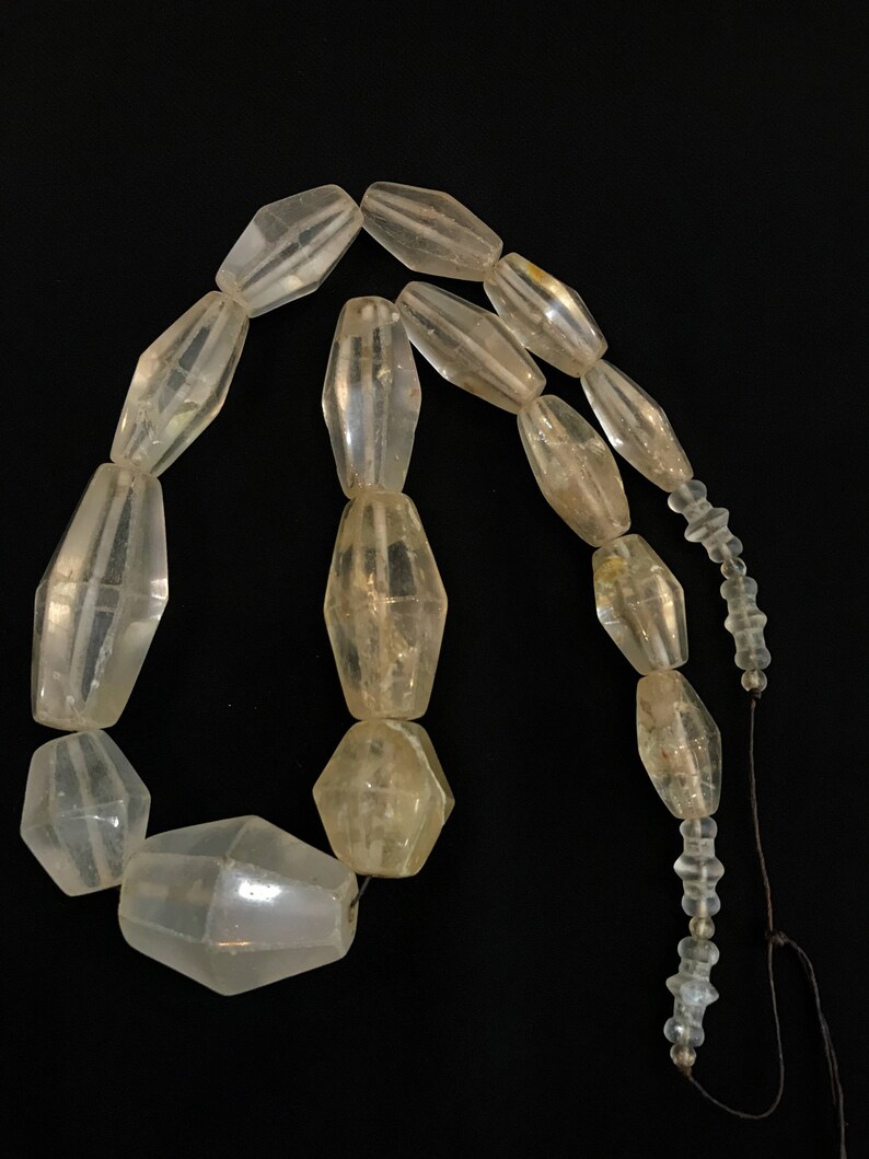 Ancient crystal quartz beads Etsy