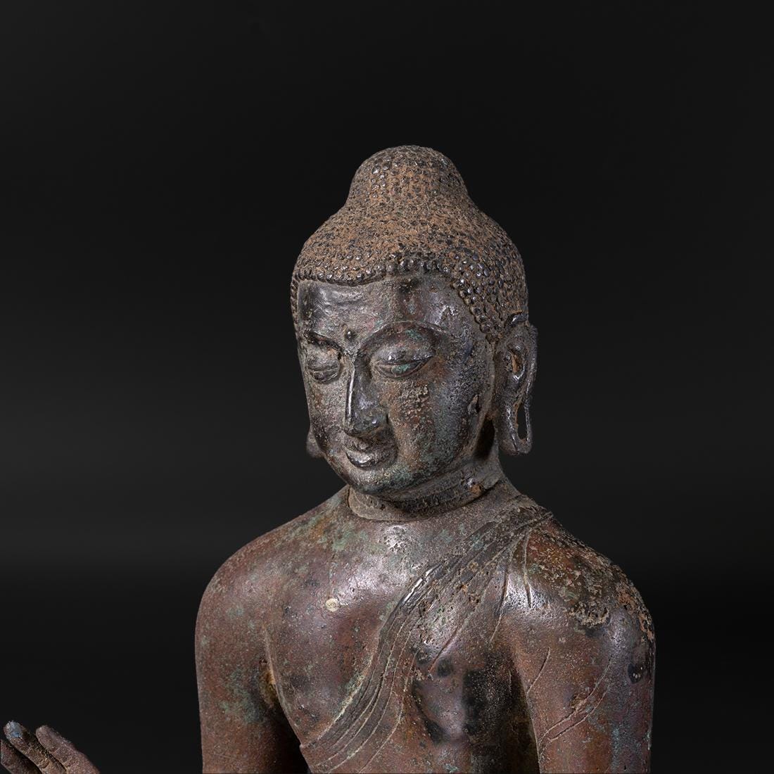 古代青銅製阿含印立像仏（28.8 x 11.6 cm、2.8kg） - Etsy 日本