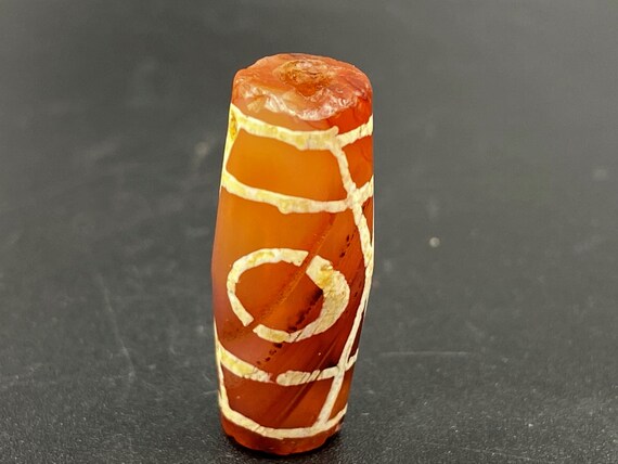 Rare Unique Pattern Antique Etched Carnelian Amul… - image 3
