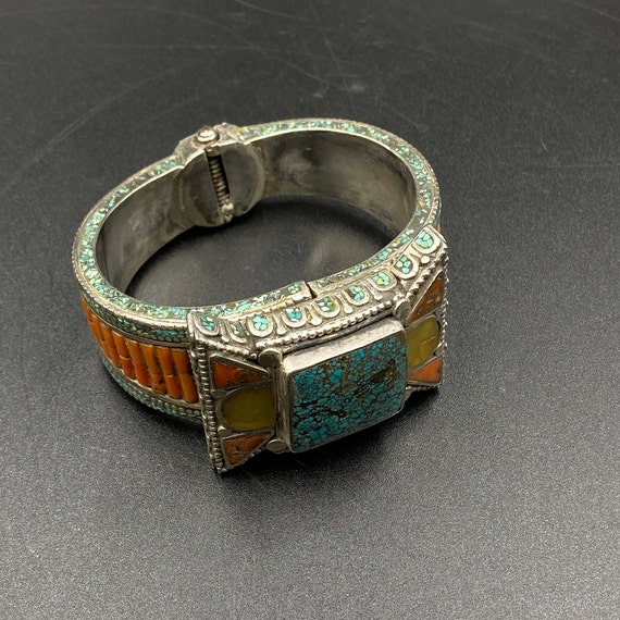 silverjewelgems Coral Turquoise Nepali Jewelry Tibetan Silver Plated Ring 9 S20496 silverjewelgems Coral Turquoise Nepali Jewelry Tibetan Silver Plated Ring 9 S20496