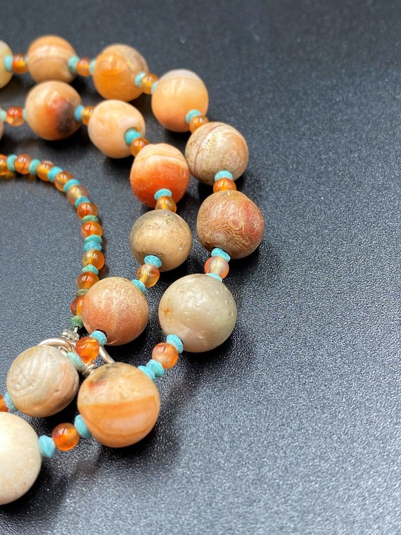 old agate carnelian   beads from central Asia Afg… - image 4