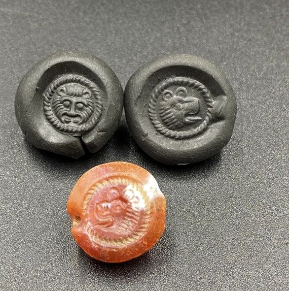 Indo Greek Bactrian Carnelian Agate Stamp Seal Be… - image 3