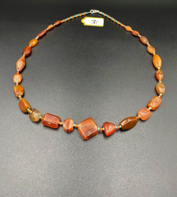 Ancient Himalayan Indo Tibetan beads necklace old… - image 3