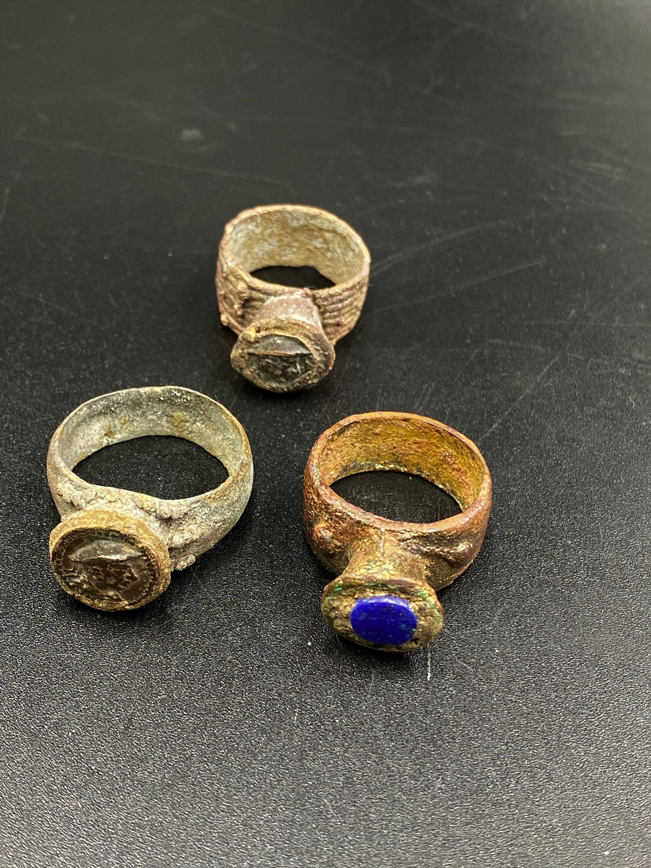 Authentic Lot Old Jewelry Ancient Indo Greek's Bronze Ring Silver