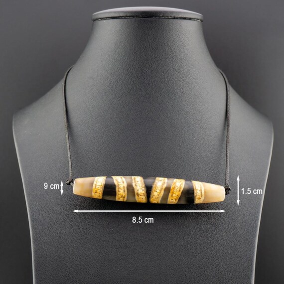 Tibetan Dzi Bead Amulet - Himalayan Tian Zhu Stripes - Etsy