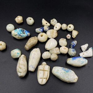 Old Bead Ancient Bactrian Region Antiquity Jewelry Amulet Glazed Quartz Necklace