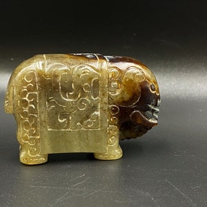 Old antique Chines Jade elephant figure late 19 century