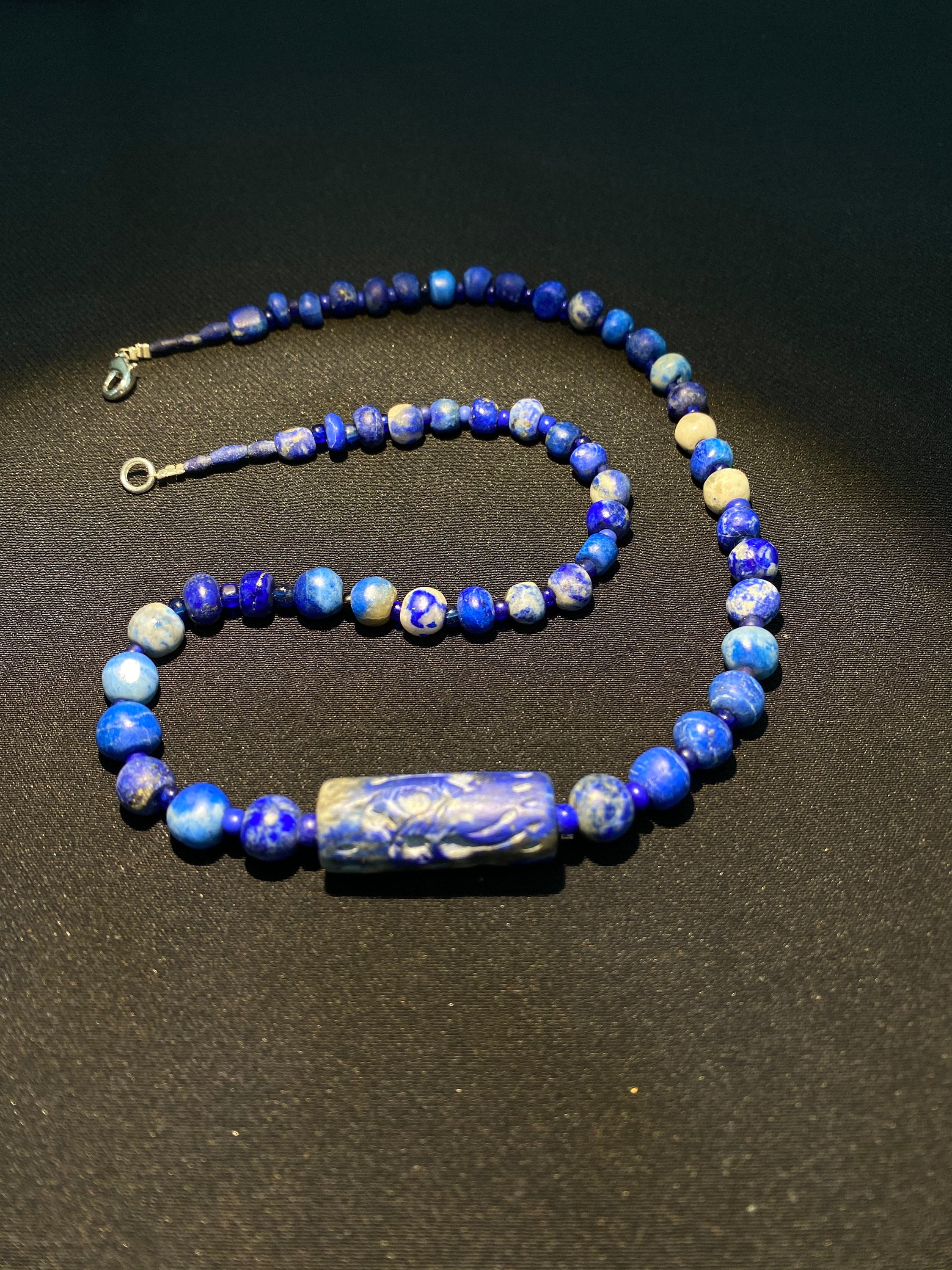 Ancient Lapis Beads Necklace - Etsy