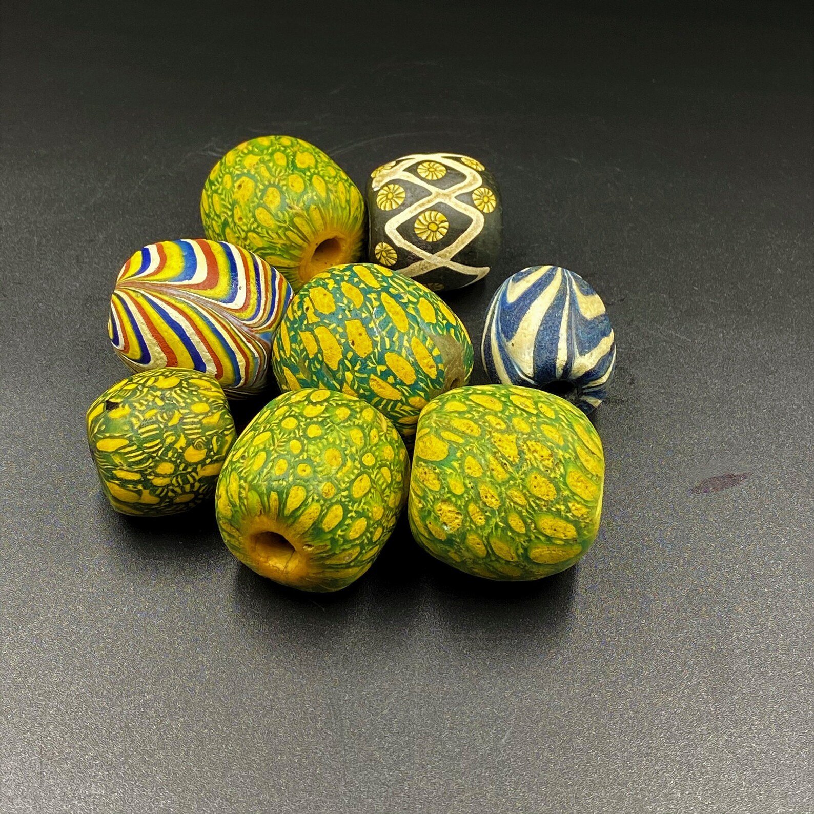 Antique Java Glass Beads Etsy