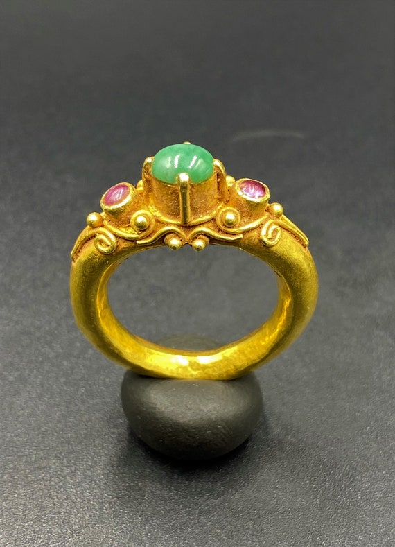 Ancient Gold Jewelry Ring South East Asia With Av… - image 1