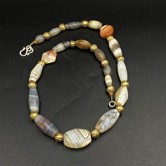 Old Antique Ancient Indo Greek Bactrian Banded Ag… - image 1