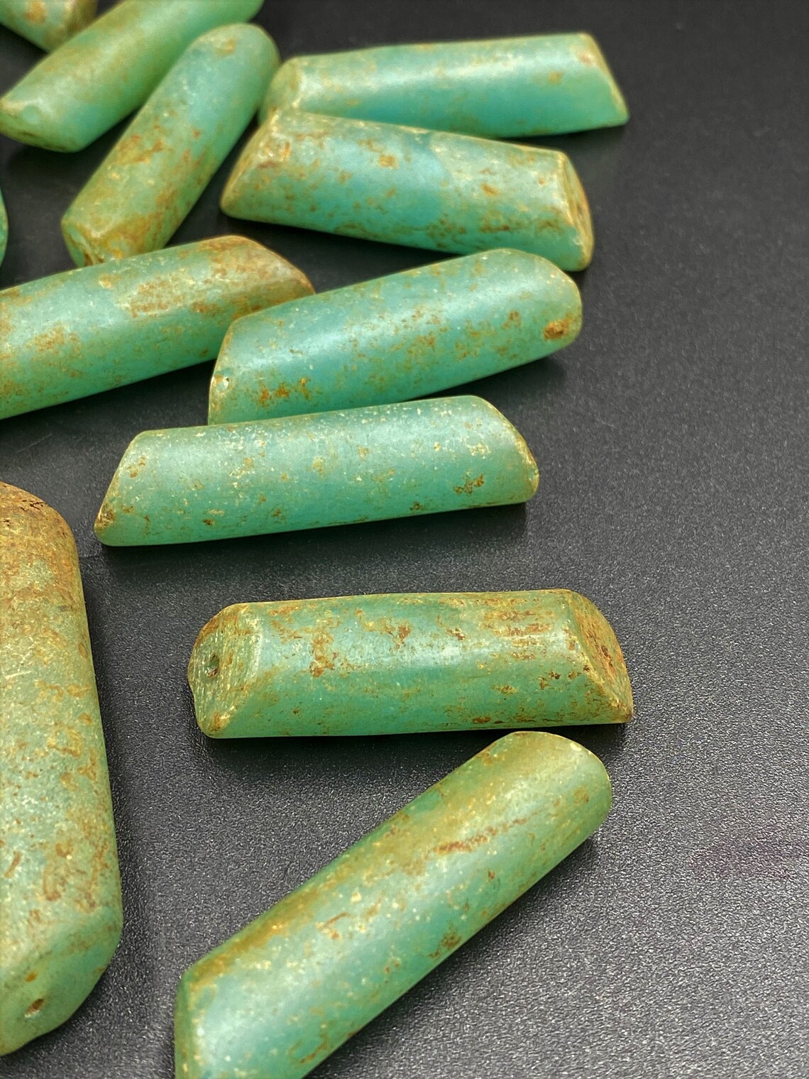 Antique Old Glass Beads From South East Asia Very Unique Etsy