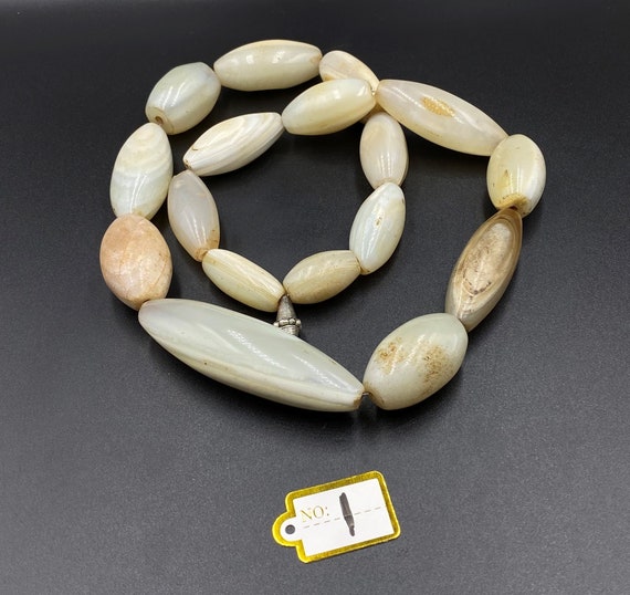 Vintage Antique Trade Cultural Old White Agate Lo… - image 10