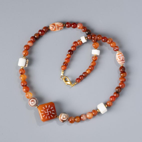 Sino Tibetan Antique Beads Necklace