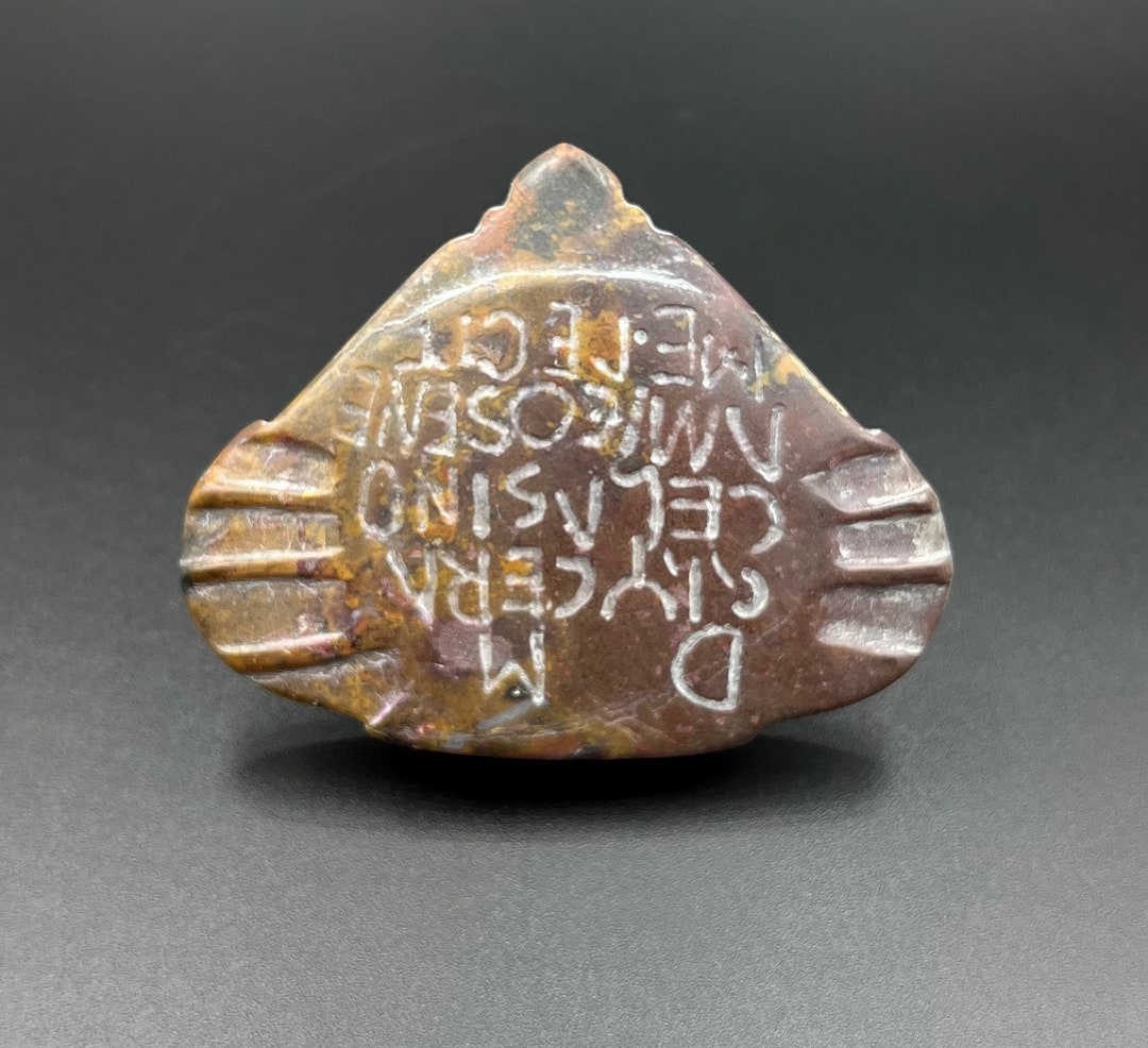 Bactrian Inscriptions Near Eastern Bactrian Greek Roman Antique Jasper Stone Pendant ...