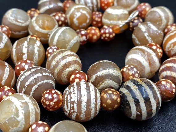 Himalayan Tibetan Tian Zhu Antique Decorated Etch… - image 4