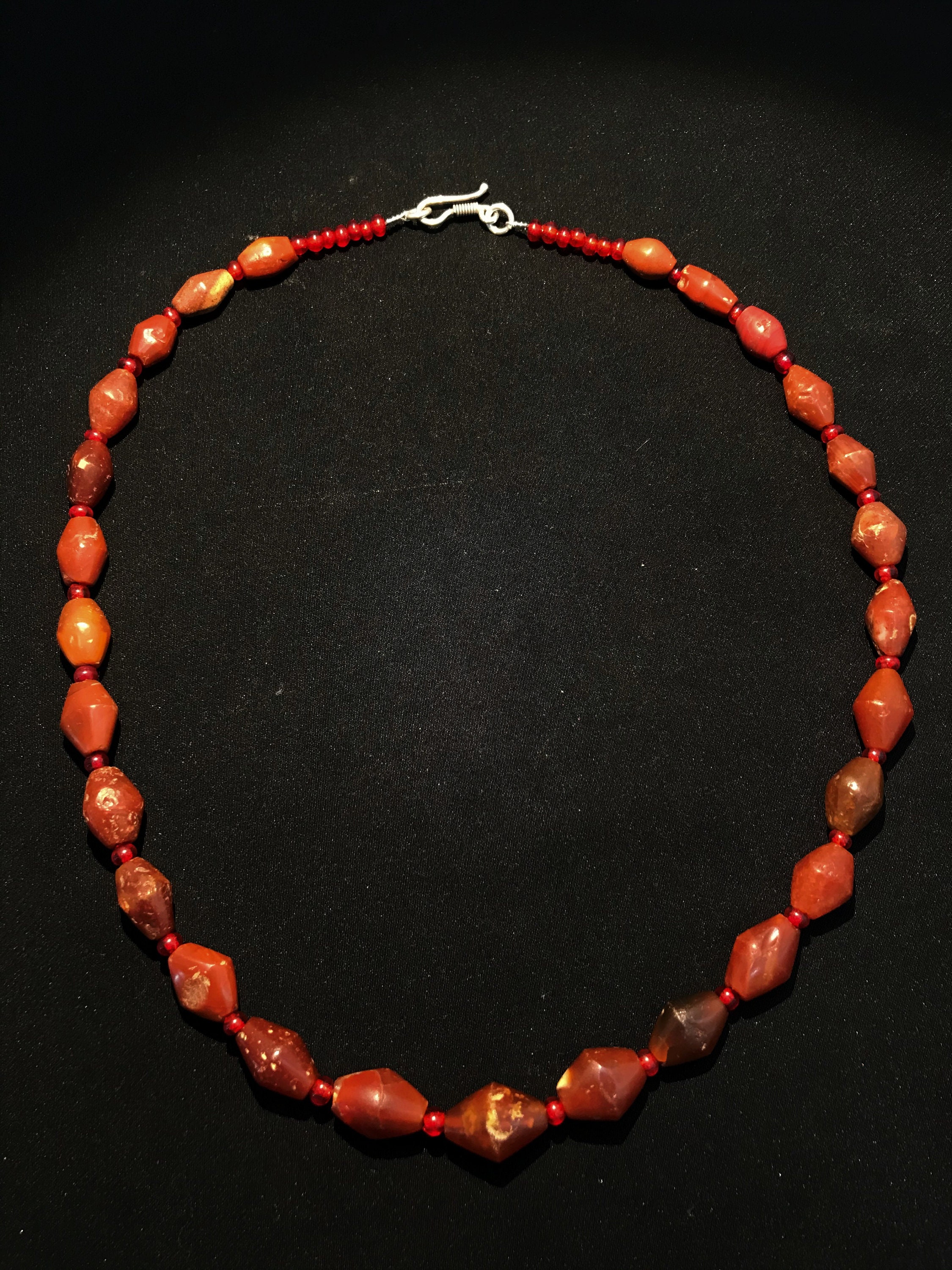 古代カーネリアンビーズ、古い天然カーネリアンビーズ、西暦2～3世紀