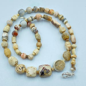 Authentic Rare Old Antique Carnelian Agate Spiritual Amulet Beads Necklace