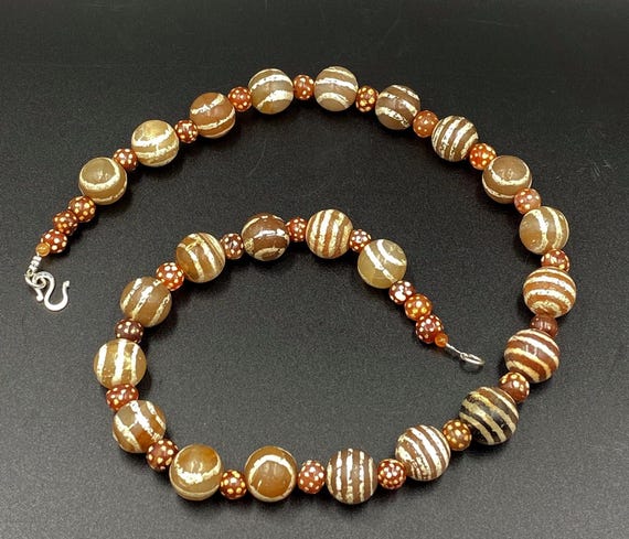 Himalayan Tibetan Tian Zhu Antique Decorated Etch… - image 6