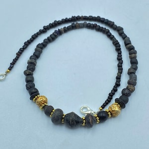 Old Antique Vintage Jewelry Glass Beads Necklace