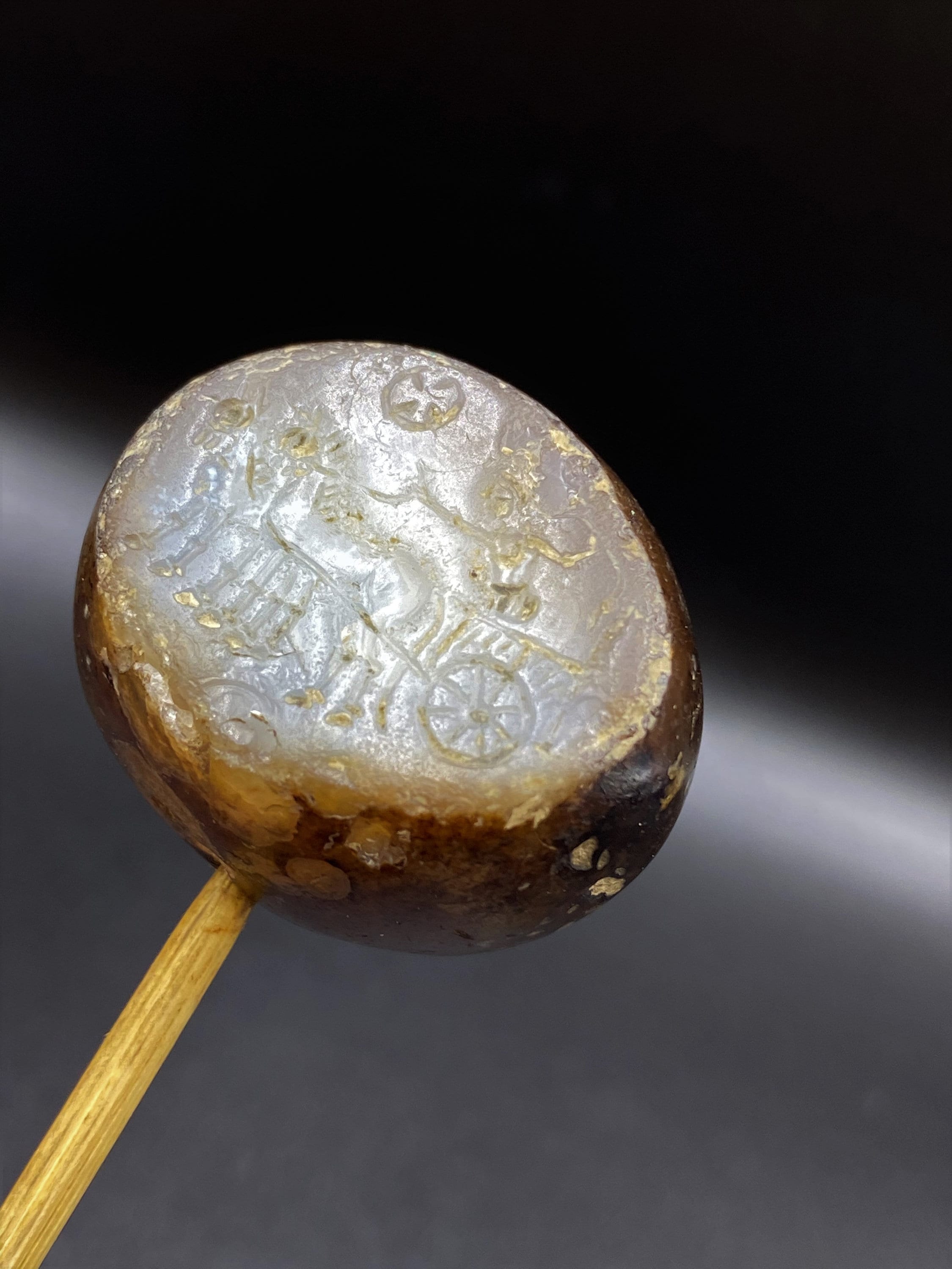 Intaglio Seal Stamp Engraved Figures Story on Agate - Etsy UK