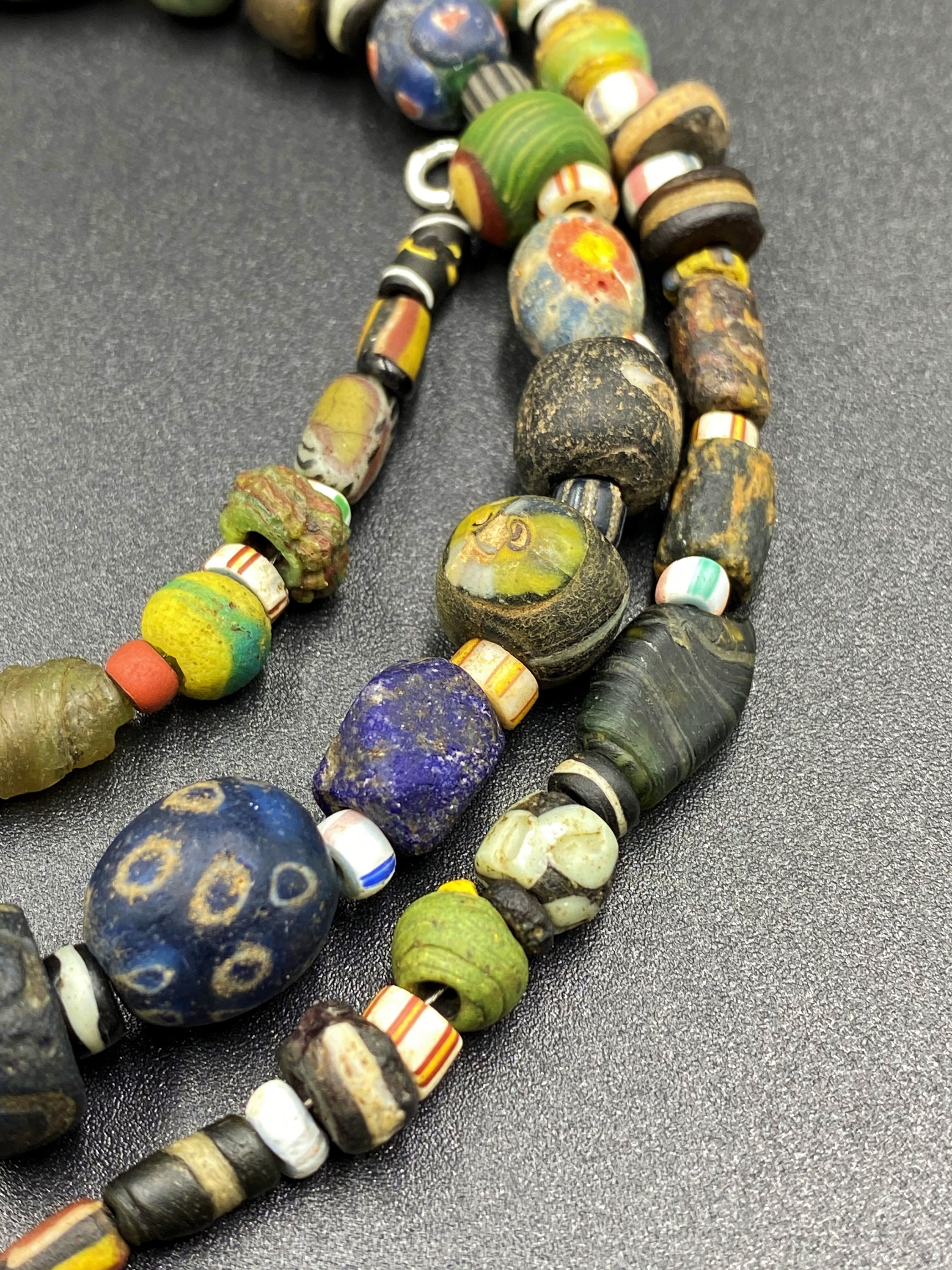 Old Ancient Antique Egyptian glass beads circa 1st century BC Etsy