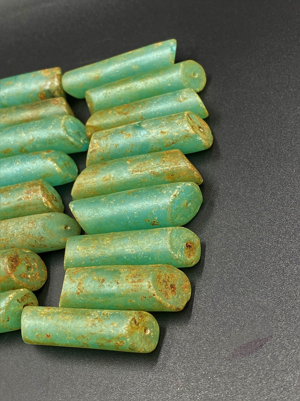 Antique Old Glass Beads From South East Asia Very Unique Etsy