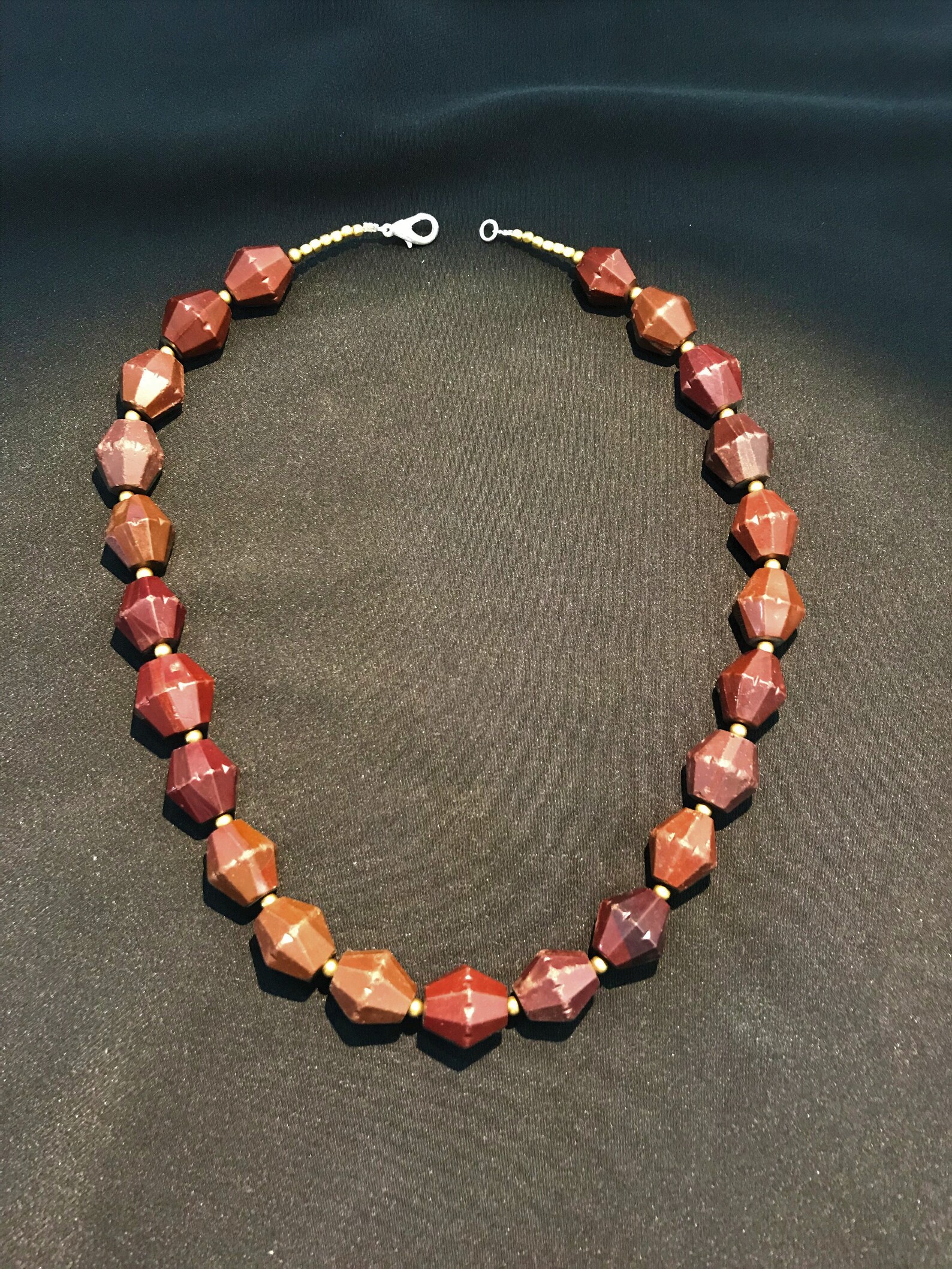 Antique glass necklace Etsy