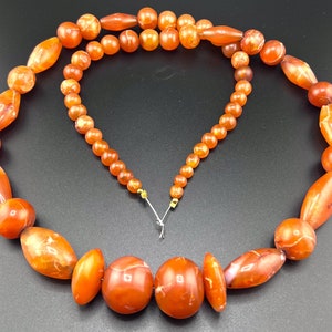 India Nepalese Tibetan Pema raka carnelian agate stone mala beads lot