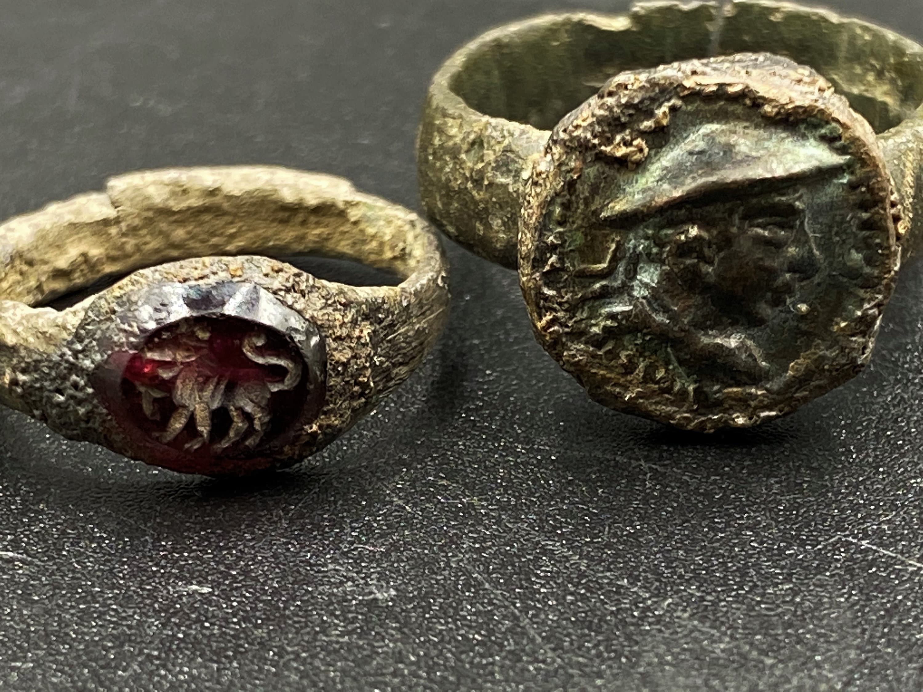 Lot Old Jewelry Ancient Indo Greek's Civilization Bronze Ring