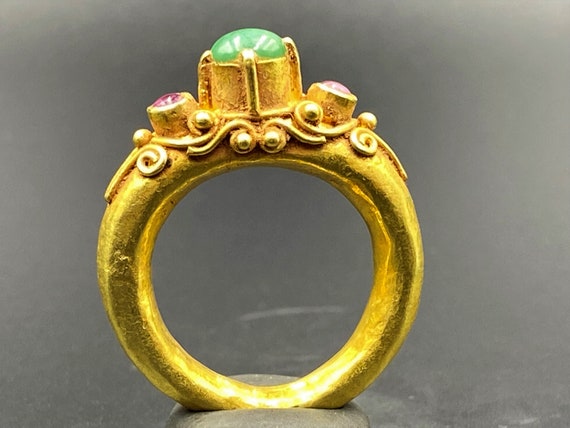 Ancient Gold Jewelry Ring South East Asia With Av… - image 8