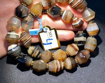 美しいアンティークの縞模様の瑪瑙のネックレスビーズ - Etsy 日本
