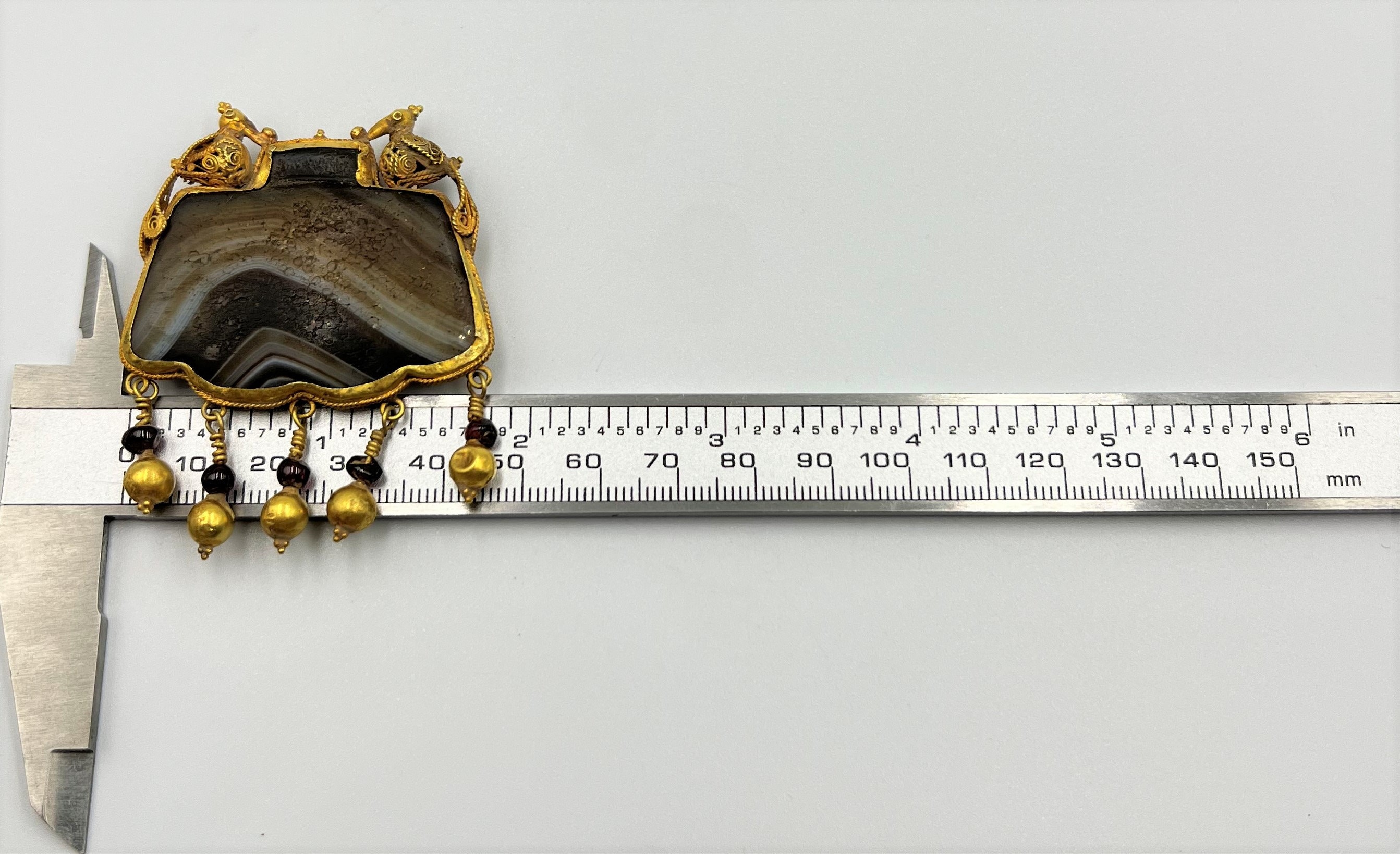 Old Ancient Seljuk Mamluk Dynasty Antiquities Gold Agate