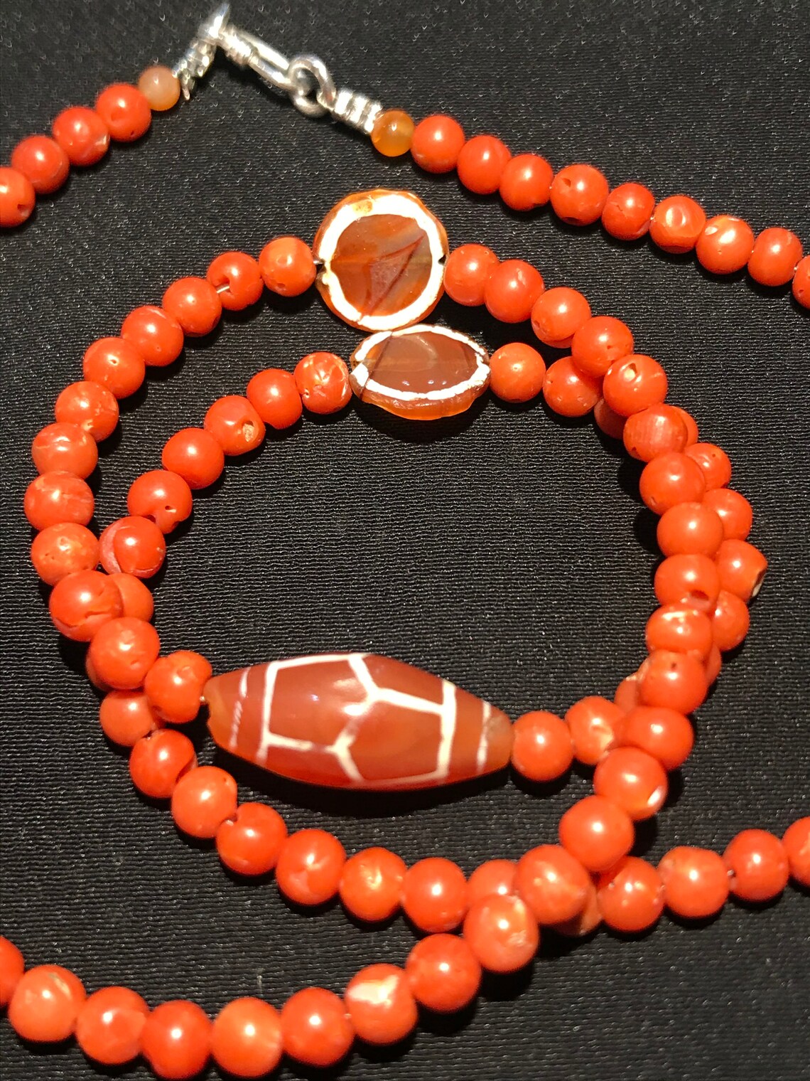 Ancient etched Carnelian Dzi bead | Etsy