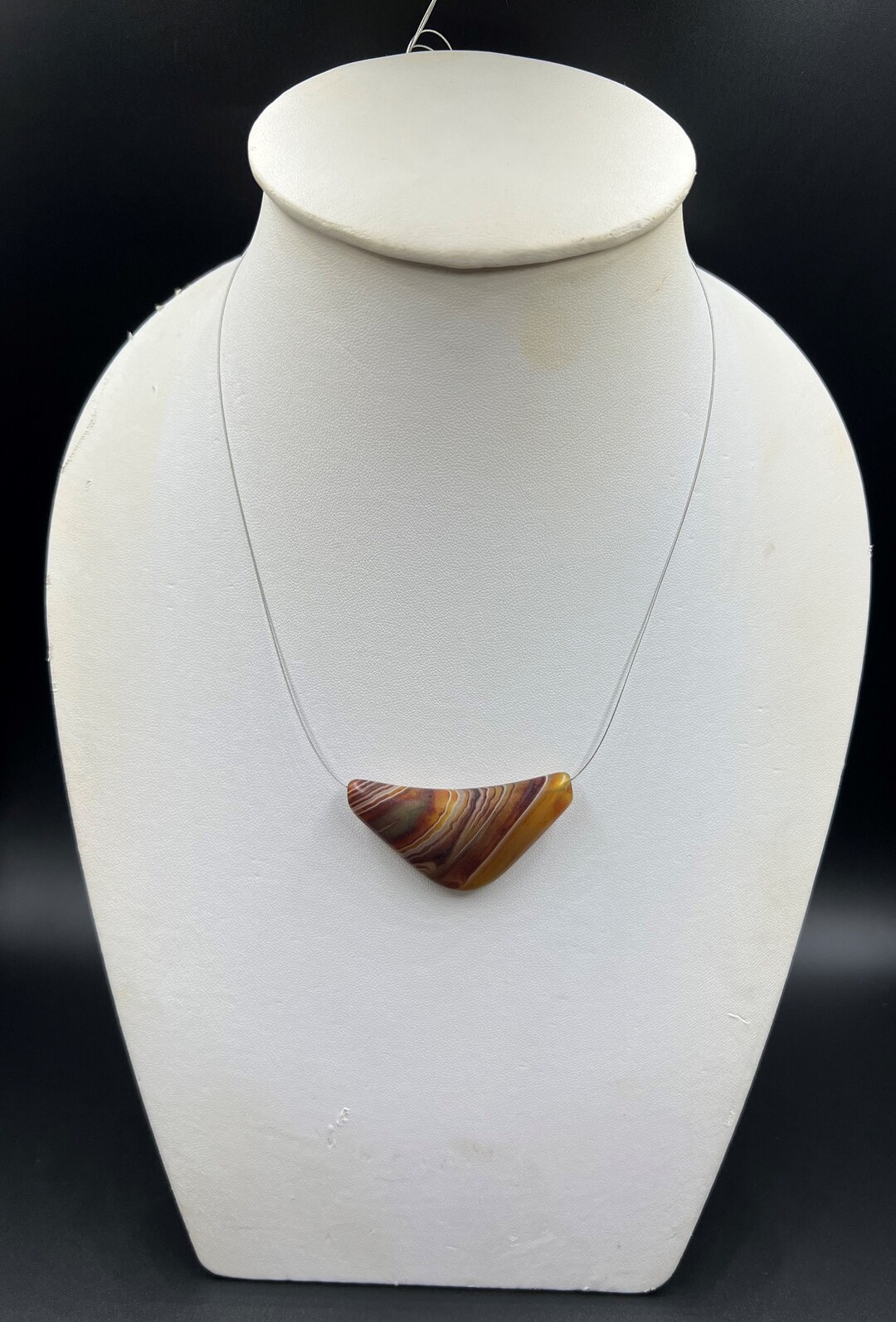 GND222 Agate&Horn Ncklc main image 1