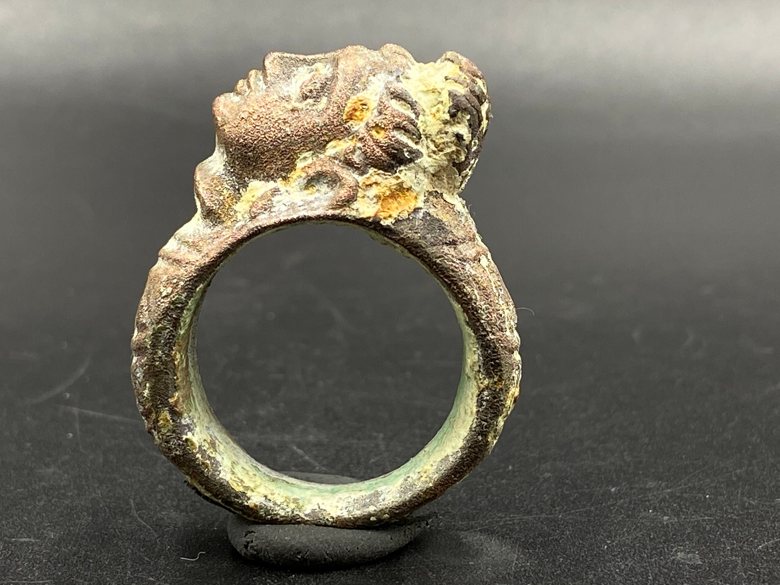 Old Antique Bronze Gandhara Art Ring | Etsy