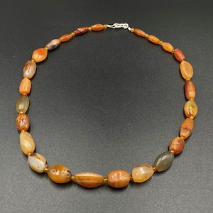 old ancient antique Indo Tibetan Himalayan Tibetan carnelian beads necklace