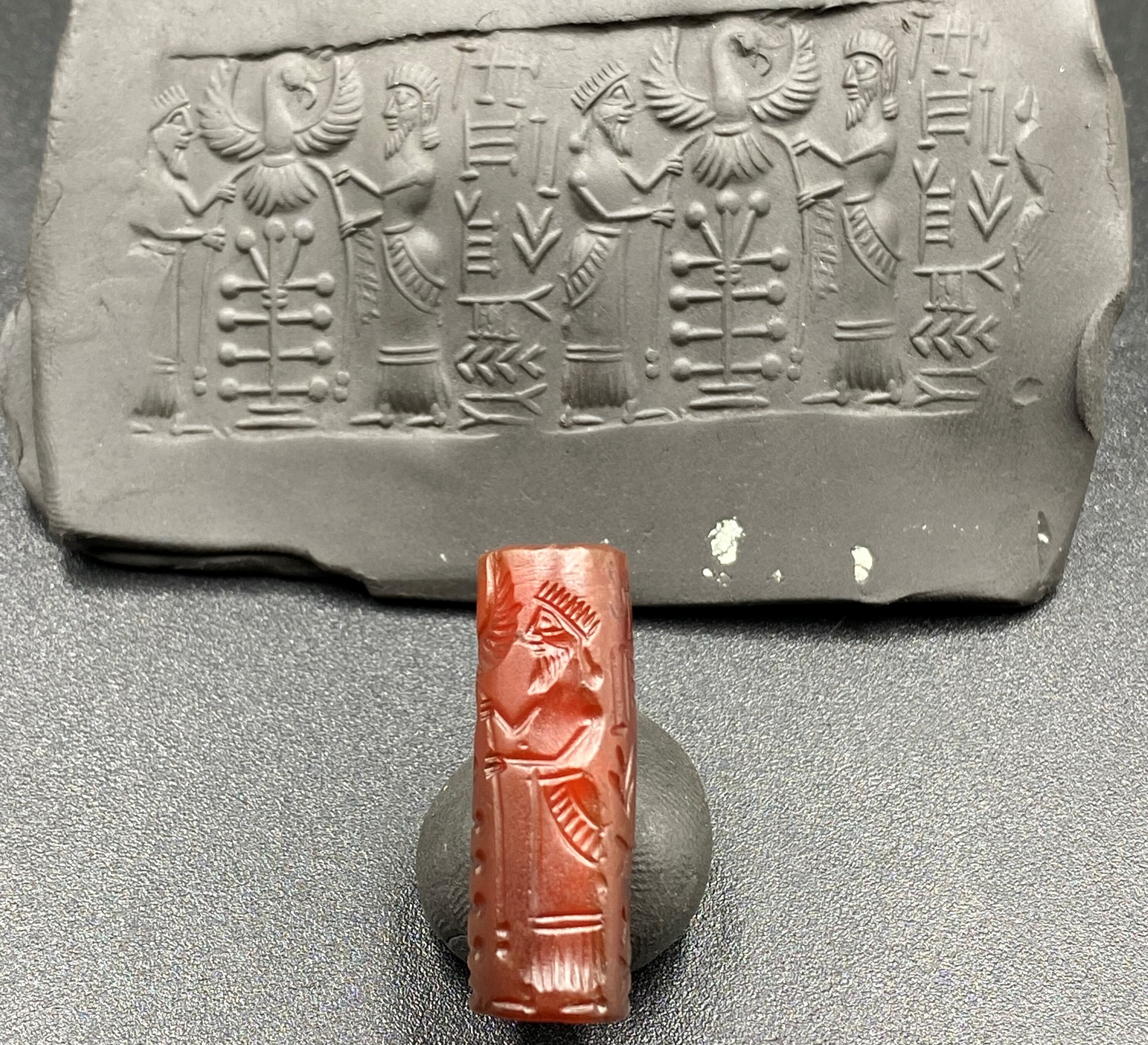 凹版円筒印章 刻印された人物 瑪瑙ビーズ ササン朝アケメネス朝 - Etsy