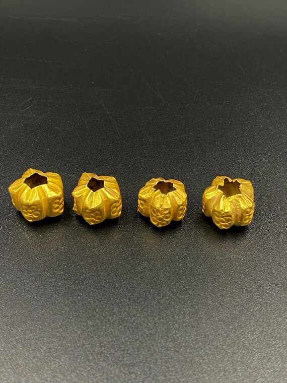 東南アジア ビルマの古代アンティーク ピュー王朝文化の金ビーズ 