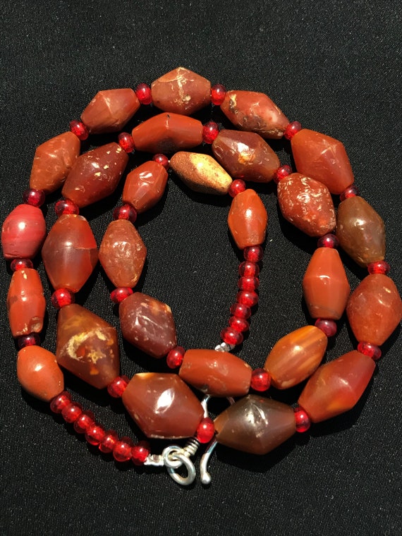 Ancient carnelian beads Old Natural carnelian beads II lll | Etsy