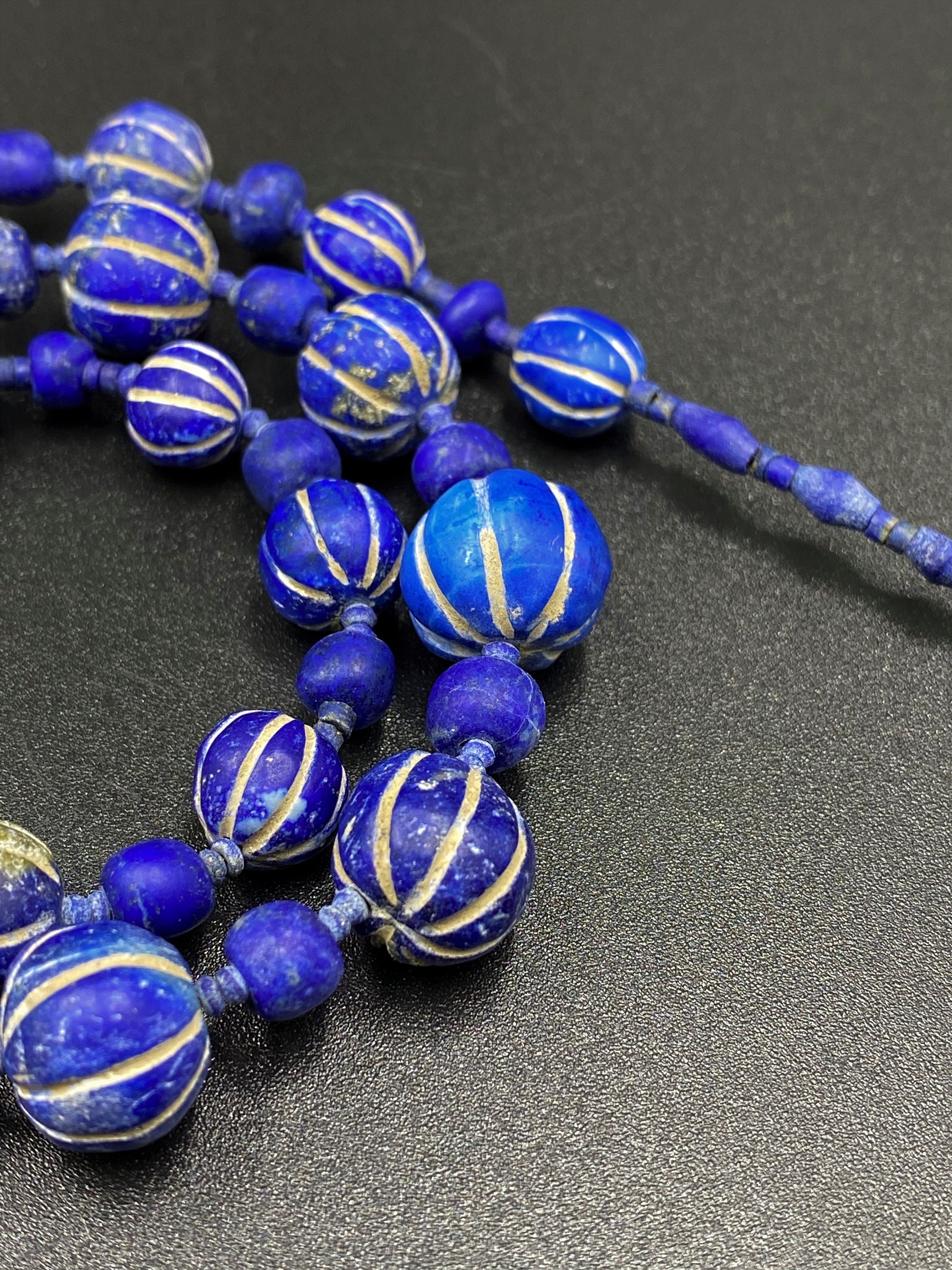 Old Ancient Antique Afghan Lapis Beads Necklace Old Beads - Etsy