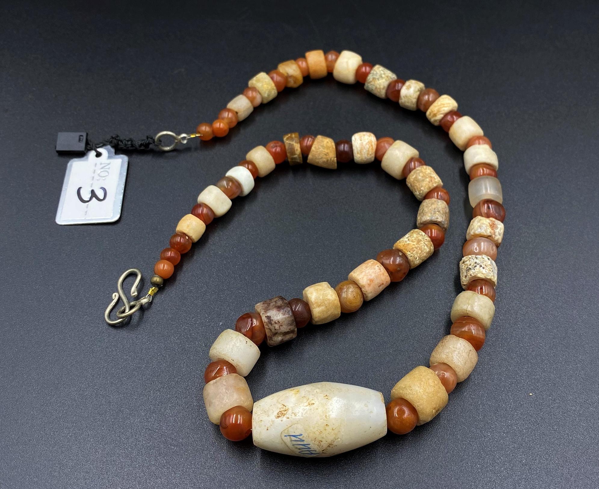 Collier En Pierres Naturelles Agates Et Cornaline - Artisanat Du Népal - Neuf Sans Emballage