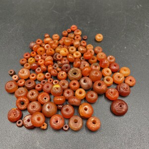 Old Ancient Antique Carnelian Beads Prayer Amulet Beads Mala From Tibet
